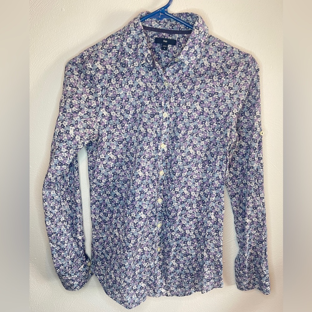 Gap floral blouse, size S